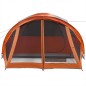 vidaXL Tenda Familiare a Tunnel 6Persone Grigia Arancione Impermeabile