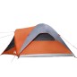 vidaXL Tenda Familiare a Tunnel 6Persone Grigia Arancione Impermeabile