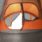 vidaXL Tenda Familiare a Tunnel 6Persone Grigia Arancione Impermeabile
