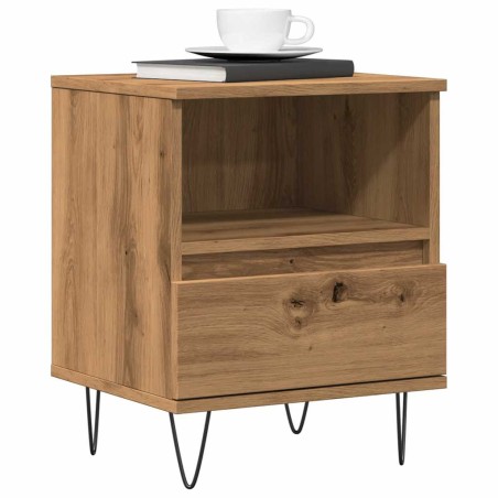vidaXL Comodino Rovere Artigianale 40x35x50 cm in Legno Multistrato