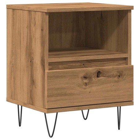 vidaXL Comodino Rovere Artigianale 40x35x50 cm in Legno Multistrato