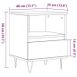 vidaXL Comodino Rovere Artigianale 40x35x50 cm in Legno Multistrato