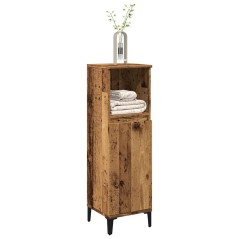 vidaXL Armadietto da Bagno Legno Antico 30x30x100 cm in Truciolato