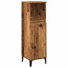 vidaXL Armadietto da Bagno Legno Antico 30x30x100 cm in Truciolato