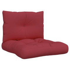 vidaXL Cuscini per Pallet 2 pz Rosso Vino in Tessuto