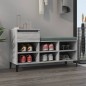 Scarpiera Grigio Sonoma 102x36x60 cm in Legno Multistrato