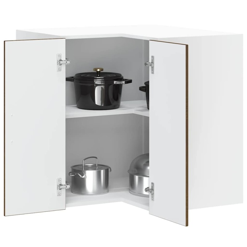 vidaXL Pensile da Cucina ad Angolo Porto Rovere Marrone in Truciolato