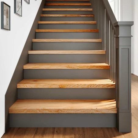 vidaXL Gradini 4 pz Marrone Chiaro 100x25x2 cm Legno Massello Rovere