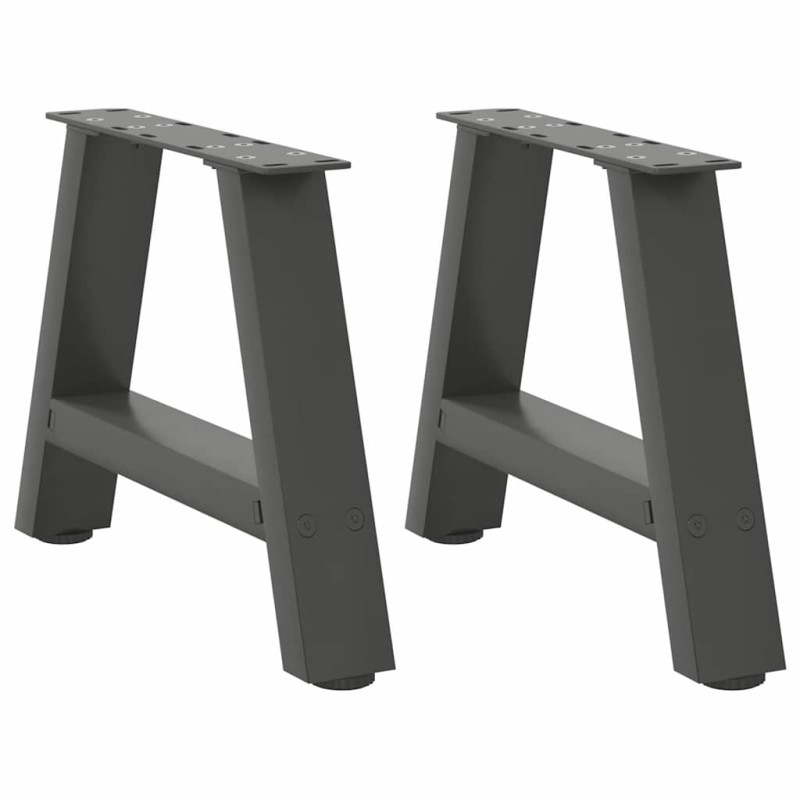 vidaXL Gambe Tavolino Caffè a A 2 pz Antracite 50x(30-31)cm in Acciaio vidaXL Gambe Tavolino Caffè a A 2 pz Antracite 50x(30-31)cm in Acciaio