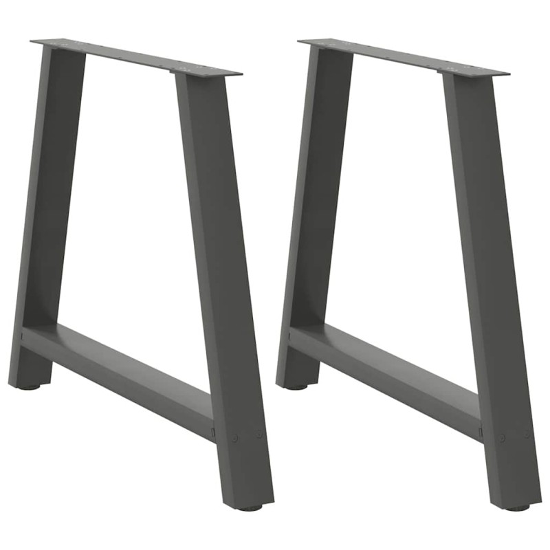 vidaXL Gambe Tavolino Caffè a A 2pz Antracite 100x(72-73)cm in Acciaio vidaXL Gambe Tavolino Caffè a A 2pz Antracite 100x(72-73)cm in Acciaio