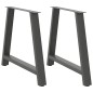 vidaXL Gambe Tavolino Caffè a A 2pz Antracite 100x(72-73)cm in Acciaio vidaXL Gambe Tavolino Caffè a A 2pz Antracite 100x(72-73)cm in Acciaio