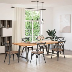 vidaXL Gambe Tavolino Caffè a A 2pz Antracite 100x(72-73)cm in Acciaio