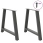 vidaXL Gambe Tavolino Caffè a A 2pz Antracite 100x(72-73)cm in Acciaio vidaXL Gambe Tavolino Caffè a A 2pz Antracite 100x(72-73)cm in Acciaio