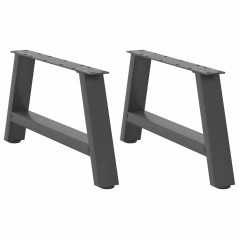 vidaXL Gambe Tavolino Caffè a A 2 pz Antracite 70x(30-31)cm in Acciaio