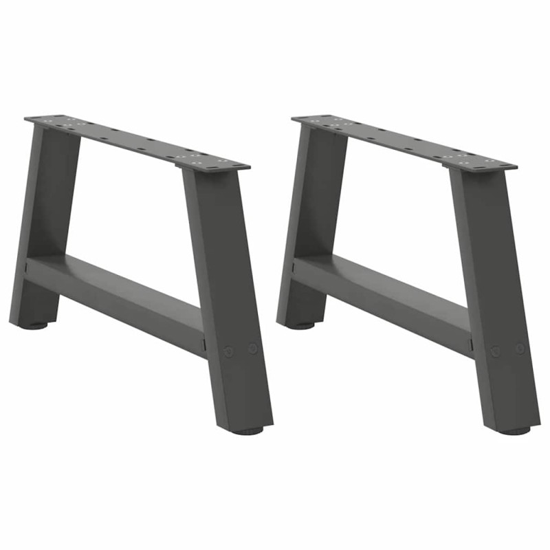 vidaXL Gambe Tavolino Caffè a A 2 pz Antracite 70x(30-31)cm in Acciaio vidaXL Gambe Tavolino Caffè a A 2 pz Antracite 70x(30-31)cm in Acciaio