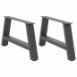 vidaXL Gambe Tavolino Caffè a A 2 pz Antracite 70x(30-31)cm in Acciaio vidaXL Gambe Tavolino Caffè a A 2 pz Antracite 70x(30-31)cm in Acciaio