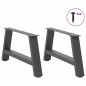vidaXL Gambe Tavolino Caffè a A 2 pz Antracite 70x(30-31)cm in Acciaio vidaXL Gambe Tavolino Caffè a A 2 pz Antracite 70x(30-31)cm in Acciaio
