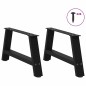 vidaXL Gambe Tavolino da Caffè a A 2 pz Nero 70x(30-31) cm in Acciaio vidaXL Gambe Tavolino da Caffè a A 2 pz Nero 70x(30-31) cm in Acciaio