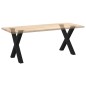 vidaXL Gambe Tavolo Pranzo a Forma X 2 pz Nero 80x(72-73) cm Acciaio