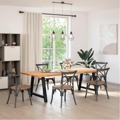 vidaXL Gambe Tavolino da Caffè a A 2 pz Nero 100x(72-73) cm in Acciaio