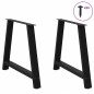 vidaXL Gambe Tavolino da Caffè a A 2 pz Nero 100x(72-73) cm in Acciaio vidaXL Gambe Tavolino da Caffè a A 2 pz Nero 100x(72-73) cm in Acciaio
