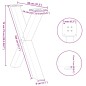 vidaXL Gambe Tavolo Pranzo a X 3 pz Antracite 80x(72-73) cm Acciaio vidaXL Gambe Tavolo Pranzo a X 3 pz Antracite 80x(72-73) cm Acciaio