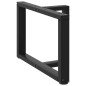 vidaXL Gambe Tavolino da Caffè a T 2 pz Nero 70x25x(42-43) cm Acciaio