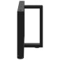 vidaXL Gambe Tavolino da Caffè a T 2 pz Nero 70x25x(42-43) cm Acciaio