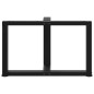 vidaXL Gambe Tavolino da Caffè a T 2 pz Nero 70x25x(42-43) cm Acciaio