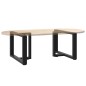 vidaXL Gambe Tavolino da Caffè a T 2 pz Nero 70x25x(42-43) cm Acciaio