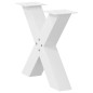 vidaXL Gambe Tavolino Caffè a X 2 pz Bianco 60x(42-43) cm Acciaio