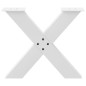 vidaXL Gambe Tavolino Caffè a X 2 pz Bianco 60x(42-43) cm Acciaio