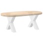 vidaXL Gambe Tavolino Caffè a X 2 pz Bianco 60x(42-43) cm Acciaio
