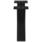 vidaXL Gambe Tavolino da Caffè a X 2 pz Nero 60x(30-31) cm in Acciaio