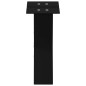 vidaXL Gambe Tavolino da Caffè a X 2 pz Nero 30x(30-31) cm in Acciaio