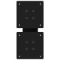 vidaXL Gambe Tavolino da Caffè a X 2 pz Nero 30x(30-31) cm in Acciaio