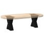 vidaXL Gambe Tavolino da Caffè a X 2 pz Nero 30x(30-31) cm in Acciaio