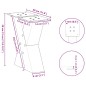 vidaXL Gambe Tavolino da Caffè a X 2 pz Nero 30x(30-31) cm in Acciaio