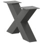 vidaXL Gambe Tavolino Caffè a X 2 pz Antracite 60x(30-31)cm in Acciaio vidaXL Gambe Tavolino Caffè a X 2 pz Antracite 60x(30-31)cm in Acciaio