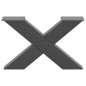 vidaXL Gambe Tavolino Caffè a X 2 pz Antracite 60x(30-31)cm in Acciaio vidaXL Gambe Tavolino Caffè a X 2 pz Antracite 60x(30-31)cm in Acciaio