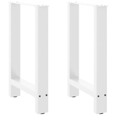vidaXL Gambe per Tavolino Bianco 2 pz 60x(72-73) cm Acciaio