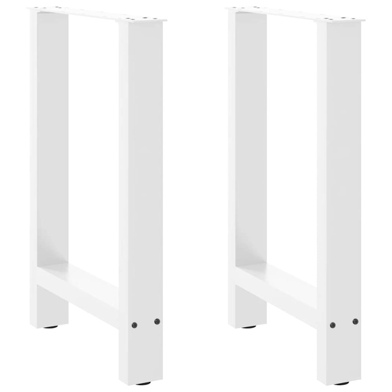 vidaXL Gambe per Tavolino Bianco 2 pz 60x(72-73) cm Acciaio vidaXL Gambe per Tavolino Bianco 2 pz 60x(72-73) cm Acciaio