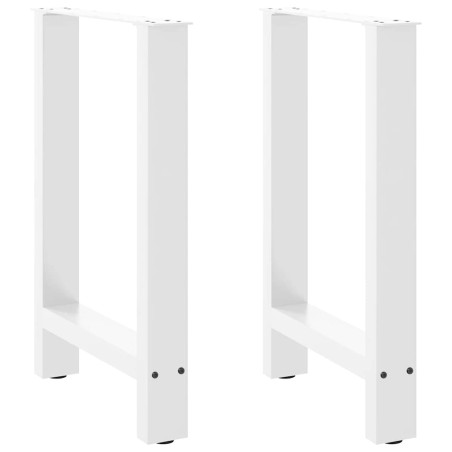 vidaXL Gambe per Tavolino Bianco 2 pz 60x(72-73) cm Acciaio