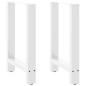 vidaXL Gambe per Tavolino Bianco 2 pz 60x(72-73) cm Acciaio vidaXL Gambe per Tavolino Bianco 2 pz 60x(72-73) cm Acciaio