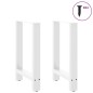 vidaXL Gambe per Tavolino Bianco 2 pz 60x(72-73) cm Acciaio vidaXL Gambe per Tavolino Bianco 2 pz 60x(72-73) cm Acciaio