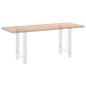 vidaXL Gambe per Tavolino Bianco 2 pz 60x(72-73) cm Acciaio vidaXL Gambe per Tavolino Bianco 2 pz 60x(72-73) cm Acciaio