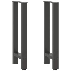 vidaXL Gambe per Tavolino Antracite 2 pz 28x(72-73) cm Acciaio