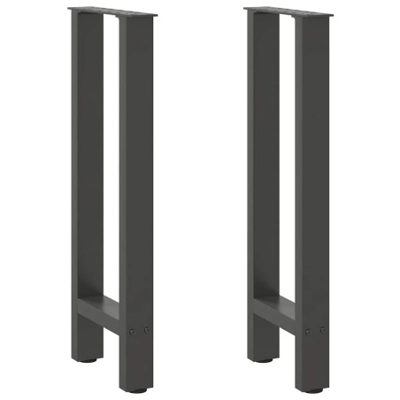 vidaXL Gambe per Tavolino Antracite 2 pz 28x(72-73) cm Acciaio