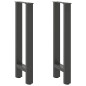 vidaXL Gambe per Tavolino Antracite 2 pz 28x(72-73) cm Acciaio vidaXL Gambe per Tavolino Antracite 2 pz 28x(72-73) cm Acciaio