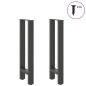 vidaXL Gambe per Tavolino Antracite 2 pz 28x(72-73) cm Acciaio vidaXL Gambe per Tavolino Antracite 2 pz 28x(72-73) cm Acciaio